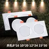 Spot LED Olho Duplo 10*20 Luz de Teto Quadrada com Grelha de Alumínio Dupla Cabeça 12*24 Branco Queimado Recorte 8x16