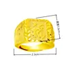 Anillo Abierto de Moda que Atrae Riqueza, Anillo con Grabado de Yuanbao Auspicioso y Letra de la Fortuna, Anillo Dorado Ajustable de Lujo