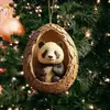 Decoraciones Navideñas de Cachorro Búho Nuevo Transfronterizas Colgante para Árbol de Navidad Impresión Plana 2D Colgante Pequeño de Acrílico