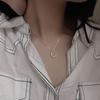 Collar de Luna Creciente de Plata 925 Diseño Nicho ins para Mujer Cadena de Clavícula de Estilo Frío Trendy Celebridad de Internet Cadena de Cuello Simple Elegante