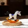 Artesanato em Vidro de Zibo, Patrimônio Cultural Imaterial, Cavalo de Balanço para Decoração de Mesa, Decoração de Casa "Riqueza Instantânea", Presente para Promoção