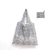 Bolsa de Compras Plegable, Nueva de Gran Capacidad, Bolsa Plegable Ecológica en Stock, Bolsa de Tote de Almacenamiento Plegable Portátil Impresa Creativa