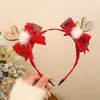Pinzas para el Cabello de Navidad Diademas Pinzas para Niñas Fiesta Ambiente de Adulto Diademas Lindas Pinzas para el Cabello de Cuernos Accesorios