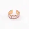 Brincos de Diamante Coloridos Europeus e Americanos Retrô High-End Ear Clips Moda Clipe de Osso de Orelha Sem Perfuração Colorido Personalizado Simples