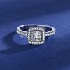 Anillo de Diamante Imitación Mosane Explosiones Transfronterizas Anillo de Mujer a Mozambique Joyería Anillo de Zirconia Anillo de Diamante Anillo de Boda Anillo de Pareja
