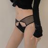 Deseo de leche chica caliente * Estilo europeo y americano sexy encaje ropa interior para mujer hueco hebilla de anillo de metal sensación desnuda sin costuras calzoncillos para damas