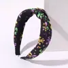 Diadema Nudo de Estrella de Carnaval Europeo y Americano Transfronteriza para Mujer, Diadema de Moda Personalizada con Estampado Colorido, Accesorio para el Cabello de Fiesta y Festival