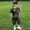 Traje de Verano Camuflado para Niños Ropa para Campamento de Verano Fuerzas Especiales Ropa Infantil para Niños Pequeños de Manga Corta Ropa para Entrenamiento Militar y Actuaciones de Verano