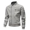 Jaqueta de Couro PU Americana 2025 Moderna Decoração de Zíper Zíper Duplo Moda Casual Transfronteiriça Casaco Masculino