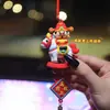 Pingente de Carro Criativo Estilo Chinês Ano do Cavalo, Chaveiro Boneco Deus da Riqueza, Decoração de Interior para Veículos Elétricos Atacado