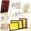 Soporte Decorativo para Platos, Reloj, Soporte para Exhibición de Fotos, Soporte para Marco de Certificado de Múltiples Tamaños, Estante de Exhibición de Almacenamiento