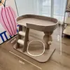 Árbol rascador para gatos con cama integrada, Sisal, Tamaño pequeño, Patas bajas, Soporte universal para gatos, Ahorra espacio, Alfombrilla para todas las estaciones, Juguete rascador para gatos