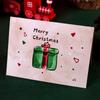 Nueva tarjeta de felicitación navideña de dibujos animados, regalo de Navidad hecho a mano con un sobre creativo para tarjeta pequeña.