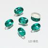 Dongzhou Diamante Esmeralda Cristal Uñas Arte Diamante Destellante Seleccionado Vidrio K9 Diamante Ovalado Forma Especial Collar Pendientes Accesorios de Joyería