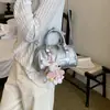 Bolsa de Bowling Portátil da Moda para Mulheres 2026 Nova Bolsa Simples Plissada Preço Único Tendência de Nicho Bolsa Transversal Bolsa para o Dia a Dia
