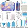 Caja de Almacenamiento para Pintura de Diamantes, Colorida Bolsa para Set de Herramientas de Pintura de Diamantes con 60 Botellas Redondas, Bolsa de Almacenamiento de Material Eva Resistente al Desgaste