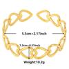 Pulsera Europea y Americana Transfronteriza de Acero de Titanio en forma de C con forma de Corazón Geométricamente Ajustable Pulsera de Acero Inoxidable Femenina Exagerada Avanzada Abierta