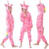 Pijama Macacão Animal com Estampa Dourada, Rena de Natal, Roupa de Dormir Unicórnio de Flanela, Estilo Casal, Manga Longa, Pode Ser Usado Fora
