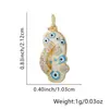 Collar de Chanclas para Mujer, Colgante de Ojo con Goteo de Aceite, Chanclas Europeas y Americanas Personalizadas, Cadena para Clavícula Incrustada con Diamantes, Accesorios Transfronterizos