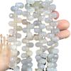 Gota de agua cuentas sueltas superficie de corte ágata agujero horizontal cuentas de gota de agua pulsera DIY collar accesorios de joyería productos semiacabados venta al por mayor