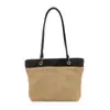 Bolsa Tote de Palha da Moda de Grande Capacidade para Mulheres 2025 Verão Novo Estilo Simples Tecida Ombro Axila Bolsa de Praia