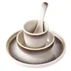 Juego de Vajilla de Melamina Estilo Ins, Tazones y Platos, Alto Valor Estético, Platos de Cena Estilo Occidental, Servicio de Mesa Comercial para Hotel y Restaurante, Juego de Cuatro Piezas al por Mayor