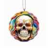 Nuevo Acrílico Transfronterizo Halloween Calavera Colgante para Coche Decoración para Fiesta en Casa Decoración para Mochila