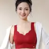 Sujetador Push-Up Rojo Sin Costuras con Copas Delgadas, Talla Grande, Hermoso Diseño de Espalda, Sujetador Que Hace que los Senos Grandes Parezcan Más Pequeños, Lencería para Mujer