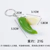 Llavero de pimiento rojo verde amarillo artificial creativo para bolsa de comida pimiento dulce ajo colgante tazón completo comida y juego al por mayor
