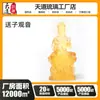 Ventas Directas de Fábrica Guanyin 2 Estatua de Buda de Vidrio Guanyin de Cristal Guanyin de Vidrio Guanyin Amarillo de Vidrio