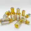 Nueva botella octagonal electrochapada para aceites esenciales 10ml botella de vidrio con bola botella de perfume de muestra portátil botella vacía cosmética