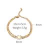 INS Moda europea y americana Joker chicas joyería pequeña no se decolora acero inoxidable doble 18K pulsera de mapa para mujer Venta al por mayor