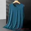 Chaleco de Seda de Hielo para Hombre Deportivo de Verano Transpirable de Secado Rápido Camiseta Fresca sin Mangas Camiseta sin Mangas Calada Chaleco para Sudar