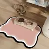 Tapete Simples de Lama de Diatomáceas para Pet, Tapete de Chão para Alimentação de Pets, Absorvente de Água, Secagem Rápida, Jogo Americano para Gatos e Cachorros, Fácil de Cuidar, Tapete que Não Precisa Lavar