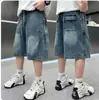 Camiseta Masculina de Verão Tendência Soltinha de Manga Curta, Top Casual Estampado Estilo Coreano para Crianças Maiores, Nova Camiseta de Moda de Verão 2026