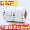 Venta al por mayor del fabricante Especial para comercio electrónico Pegatinas de nombre impermeables Paquete en rollo Pegatinas de nombre transparentes Niños Jardín de infantes Etiquetas autoadhesivas