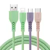 Cable de Datos Trenzado Uno a Cuatro Adecuado para Huawei Android Apple Cable de Datos Cuatro en Uno Tipo C Cable de Carga Rápida Mayoreo