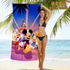 Nova Toalha de Praia Cartoon Anime Mickey Transfronteiriça, Fibra Ultrafina Classe A Secagem Rápida e Absorvente Toalha de Banho Infantil Toalha de Praia