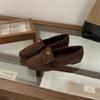 Novos Mocassins Slip-On Retro Camélia Outono 2025 para Mulheres, Mocassins de Solado Macio Estilo Old Money, Sapatos de Cano Baixo