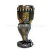 Copa de Calavera de Comercio Exterior Copa de Calavera con Garra de Águila Estéreo 3D Revestimiento de Acero Inoxidable Vino Tinto Halloween