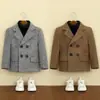 Chaqueta de Traje para Niños para Otoño e Invierno, Elegante Traje de Caballero Infantil, Atuendo de Performance Estilo Coreano, Color Sólido para Presentador y Paje, Ropa Formal