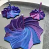 Torre de Cenoura Ilusória 3D Impressa Transfronteiriça Brinquedo para Alívio de Estresse com Alça, Gadget Espiral para Alívio de Estresse, Cristal