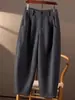 Novedad gris oscuro engrosados pantalones bombachos de abuela estilo nuevo para mujer 2026 superventas pantalones chic