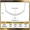 Collar de plata pura s925 con moissanita color D para mujer con colgante de sonrisa, cadena para la clavícula, venta caliente transfronteriza, venta al por mayor en transmisión en vivo, accesorios de plata