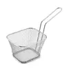 Cesta frita para patatas fritas, cestas de malla para snacks de pollo frito, filtro de aceite, cesta mini creativa para restaurante occidental, venta al por mayor, transfronterizo, en stock