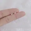 Pendientes de Plata de Ley 925 Estilo Nuevo Primavera Verano Pequeños Celebridad de Internet Douyin Más Vendidos Pendiente Simple Moderno Estudiante Mujer Noche