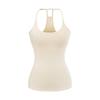 Camisola Íntima Sexy Delgada para Mujer Petite Picante con Copas, Nuevo Top de Verano de Color Sólido Estilizador de Cintura de Tirantes Estrechos