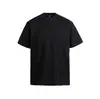 Camiseta de Manga Curta Patchwork Desconstruída Básica Tendência Buttertiger para Homens e Mulheres, Gola Redonda Solta Top de Verão T616