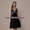 2026 Primavera/Verão Novo Modal Rayon Feminino Renda Patchwork Cor Sólida Camisola