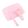 Conjunto de tábua de corte e faca de frutas de cerâmica Yangjiang para cozinha doméstica, faca de frutas criativa, descascador, conjunto de três peças com conjunto